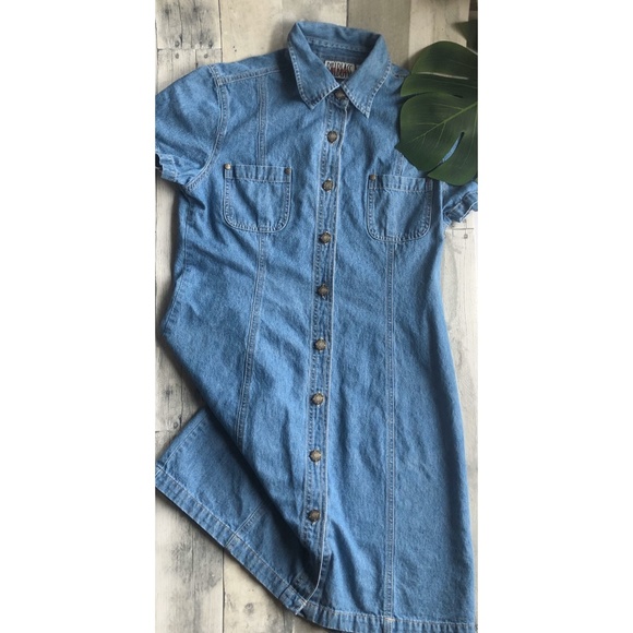 bill blass Dresses & Skirts - Vintage Bill Blass Denim Button Front Dress
